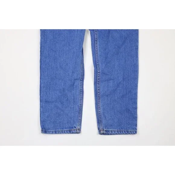 NOS Vintage 90s Streetwear Mens 30x32 Straight Leg Denim Jeans Pants Blue Cotton